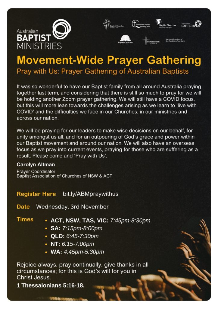 ABM nationwide prayer events