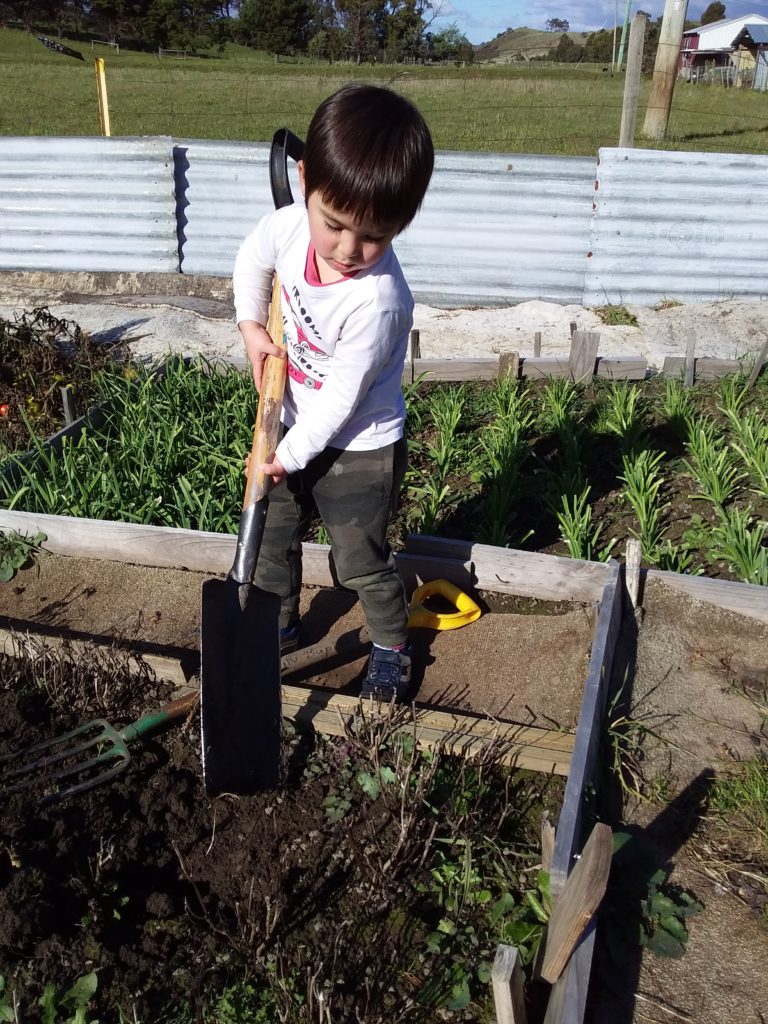 Child digging: Progress at City Baptist (Launceston)