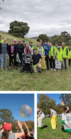 Citywide at CleanUp Australia Day; ANZAC Day event at Lenah Valley, Around the churches, 
